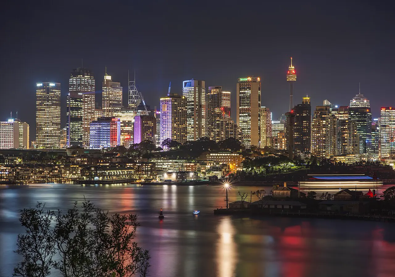 The city skyline from Balls Head Reserve, Waverton, Sydney